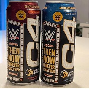WWE Energy Drink Cans - Berry and Raspberry